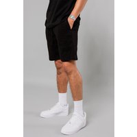 Blank Essentials Men's Cotton Blend 'Etched' Embossed Shorts in Black | Size: XL