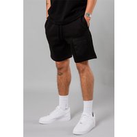 Blank Essentials Men's Cotton Blend Shorts with Pocket in Black | Size: Medium