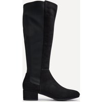 Sloane Faux Suede Long Low Heeled Boot Standard Fit