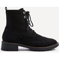 Ashleigh Faux Suede Lace Up Military Boot Standard Fit