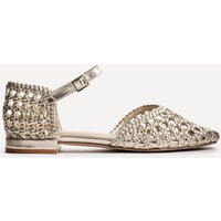 Linzi Women's Suki Gold Woven Sandals | Size: 7-Standard Fit