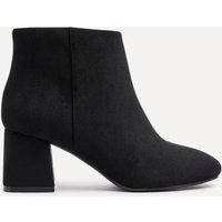 Linzi Women's Alba Wide Fit Black Suede Block Heeled Ankle Boot | Size: 8-Wide Fit