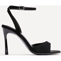 Linzi Women's Jazz Black Faux Suede Stiletto High Heels | Size: 7-Standard Fit