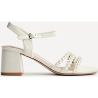 Perla Bridal Faux Leather Pearl Heels Standard Fit
