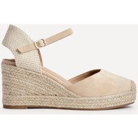 Linzi Women's Present Beige Closed Toe Wedges | Size: 6-Standard Fit