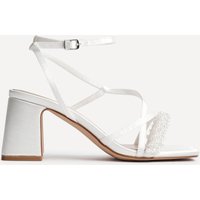 Promise Wide Fit Bridal Ivory Strappy Heels Wide Fit