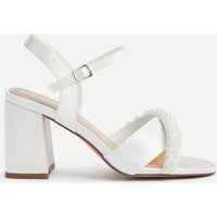 Devotion Wide Fit Satin Pearl Heels Wide Fit