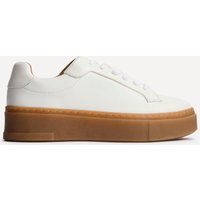 Linzi Women's Blanca White Leather Trainers | Size: 3-Standard Fit