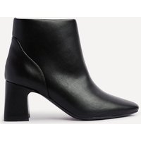 Linzi Women's Cove Black Faux Leather Soft Square Toe Block Heel Ankle Boot | Size: 8-Standard Fit