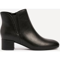 Linzi Women's Manor Black Faux Leather Block Heeled Ankle Boot | Size: 3-Standard Fit