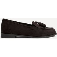 Linzi Women's Rosemary Brown Faux Suede Classic Slip On Loafer | Size: 3-Standard Fit