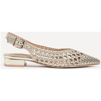 Linzi Women's Carolina Gold Faux Leather Ballet Flats | Size: 3-Standard Fit