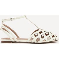 Linzi Women's Santi Ivory Caged Flat Sandals | Size: 6-Standard Fit