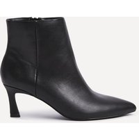 Linzi Women's Secured Black Faux Leather Pointed Toe Stiletto Ankle Boot | Size: 7-Standard Fit