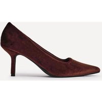 Linzi Women's Kat Brown Velvet Classic Court Heels | Size: 7-Standard Fit