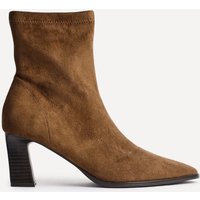 Linzi Women's Blaze Tan Faux Suede Sock Ankle Boot | Size: 5-Standard Fit
