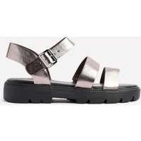 Linzi Women's Ramona Pewter Gladiator Sandals in Silver | Size: 7-Standard Fit