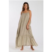Scoop Neck Metallic Strappy Maxi Dress