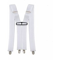 X Back Braces Elasticated Suspenders 3 Metal Clips 35mm Wide