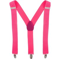 Neel Blue Unisex Braces Y Back Elasticated Suspenders with 3 Metal Clips, 35mm Wide in Light Pink