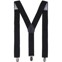 Neel Blue Men's Y Shape Elasticated Suspenders Metal Clips Braces, 35mm Wide in Black