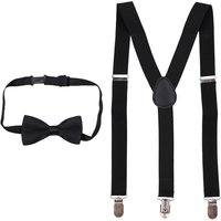 Braces & Bow Tie Set Fully Elasticated Y Shape Suspender 25mm Wide Years