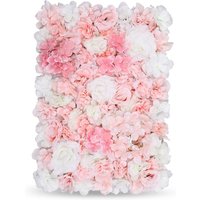 Neel Blue Artificial Flower Wall Panel Decorative Wedding Photography Backdrop in Dusty Pink