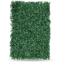 Neel Blue Artificial Hedge Panels Green Grass Wall Backdrop, Green