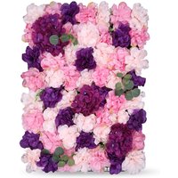 Neel Blue Decorative Artificial Flower Wall Panel Wedding Photo Background in Magenta