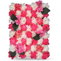Neel Blue Decorative Artificial Flower Wall Panel Wedding Photo Background in Fuchsia