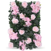 Neel Blue Hydrangea Artificial Flower Wall Panel for Wedding Decoration in Light Pink