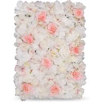 Neel Blue Hydrangea Artificial Flower Wall Panel for Wedding Decoration in Dusty Pink