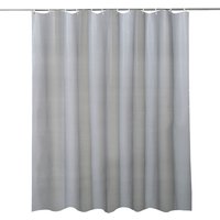 Neel Blue Shower Curtain With 12 Hooks, Mould & Mildew Resistant, Washable PEVA - 180x180cm in Grey | Size: 180 cm width x 180 cm drop
