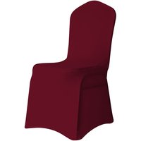 Neel Blue Spandex Polyester Stretch Chair Cover, Washable & Removable Slipcovers in Burgundy