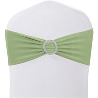 Neel Blue Spandex Chair Band with Slider Buckle, Stretchy Chair Cover Band Sash in Green
