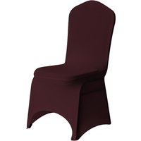 Neel Blue Spandex Arched Front Chair Covers Stretch Fabric Removable Washable Slipcovers in Burgundy
