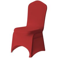 Neel Blue Spandex Arched Front Chair Covers Stretch Fabric Removable Washable Slipcovers in Red