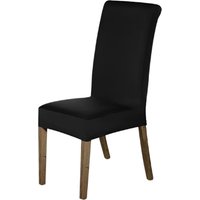 Neel Blue High-Back Spandex Stretch, Universal Armless Chair Protective Slipcover in Black