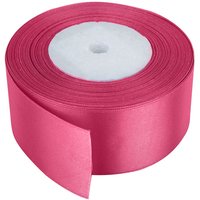 Neel Blue Double Sided Satin Polyester Ribbon Roll, 40mm x 25 Metres in Dark Pink