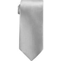 Satin Polyester Slim Neck Tie Silver