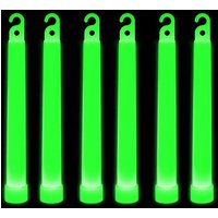 Neel Blue 6 Inch Glow Sticks Lanyard Premium Ultra Bright Glow in the Dark Rod - 25pcs in Green