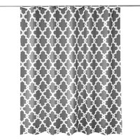 Neel Blue Mandala Polyester Shower Curtain, Water-Resistant Bathroom Curtain With 12 Hooks - 180x200cm in Grey | Size: 180 cm width x 200 cm drop
