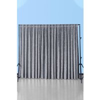 Neel Blue Velvet Backdrop - 3x3 Metres in Metallic Silver