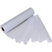 Neel Blue Organza Roll Snow Sheer Glitter Fabric, Chair Bow Sash - 25m x 29cm in White | Size: 25m x 29 cm