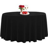 Round Polyester Tablecloth Stain & Wrinkle-Resistant Table Cover - 120 Inch