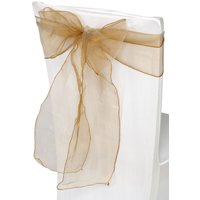Neel Blue Set of 25 Organza Sashes Wider Fuller Bow for Party Decoration, 17cm x 280cm in Wine | Size: 17 cm x 280 cm