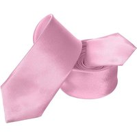 Satin Polyester Slim Neck Tie Pink