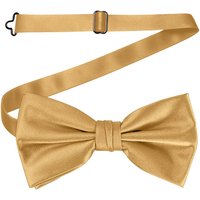 Neel Blue Men's Stylish Bow Ties Colourful Plain Solid Satin Polyester Adjustable Pre-Ties in Cream
