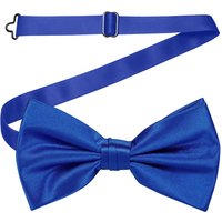 Neel Blue Men's Stylish Bow Ties Colourful Plain Solid Satin Polyester Adjustable Pre-Ties in Royal
