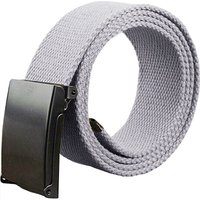 Neel Blue Men's Webbing Waist Belt, Webbed Canvas Closure Buckle in Grey